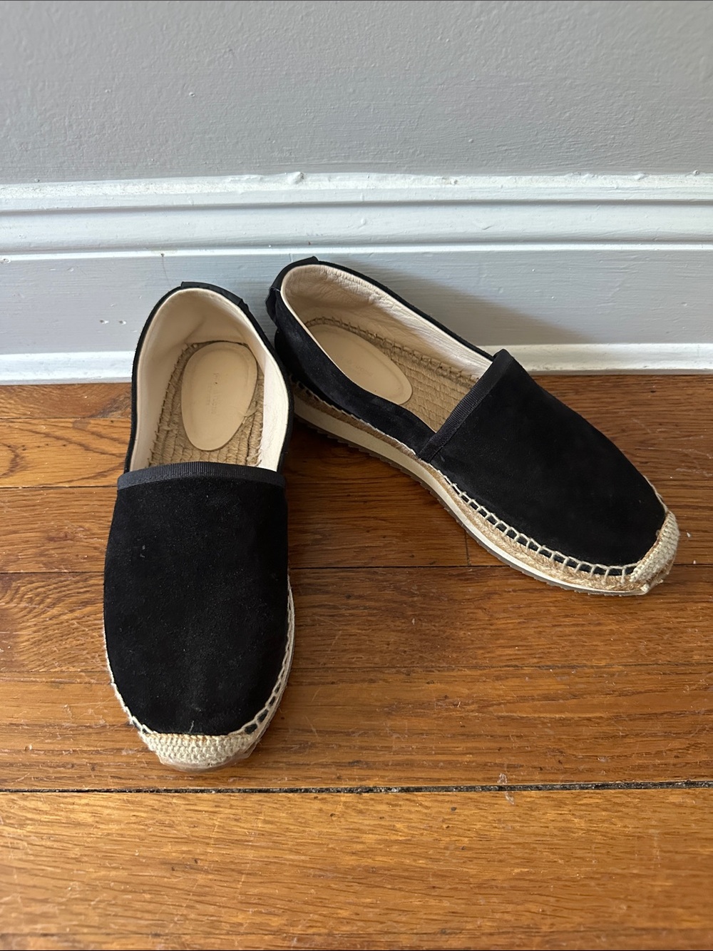 Rag and Bone Estelle Black Suede Espadrille shoes